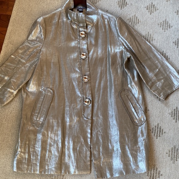 Mod metallic A-line coat - Sz 18 - Picture 2 of 5